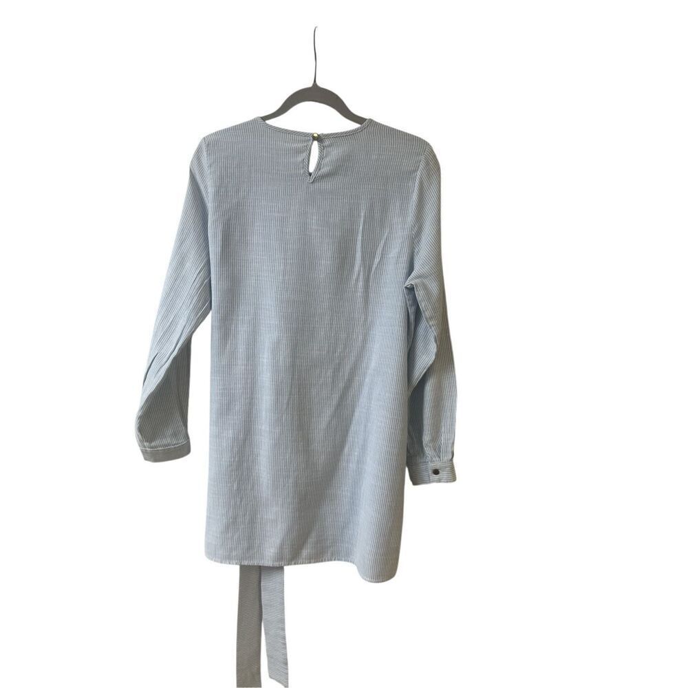 Tavin tunic dress with side tie  blue & white striped sz 12
